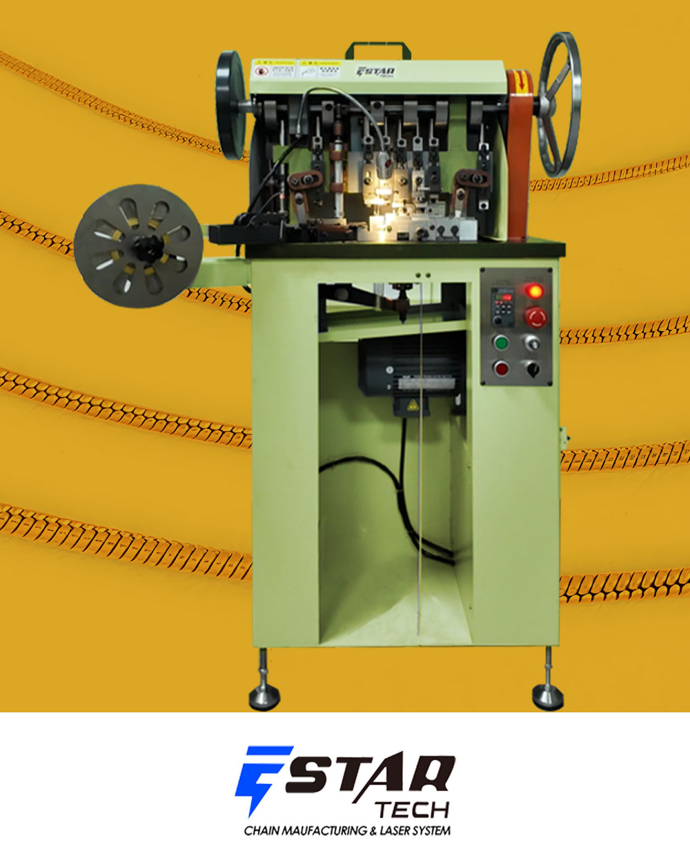 Hollow snake chain making machine