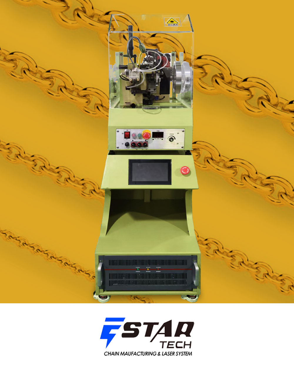 All in one cable chain making machine